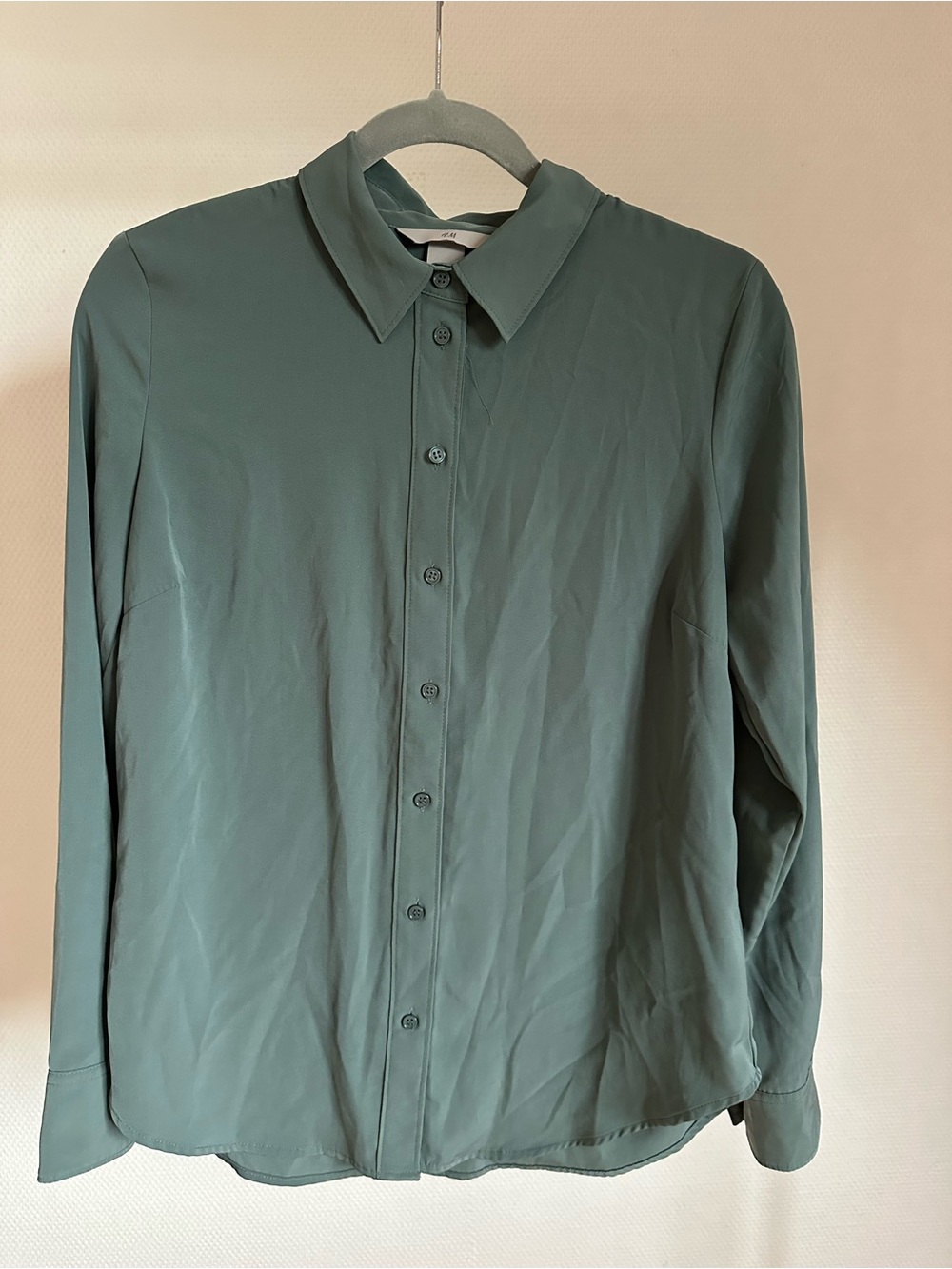 H&M Sage Green Button-Up Blouse